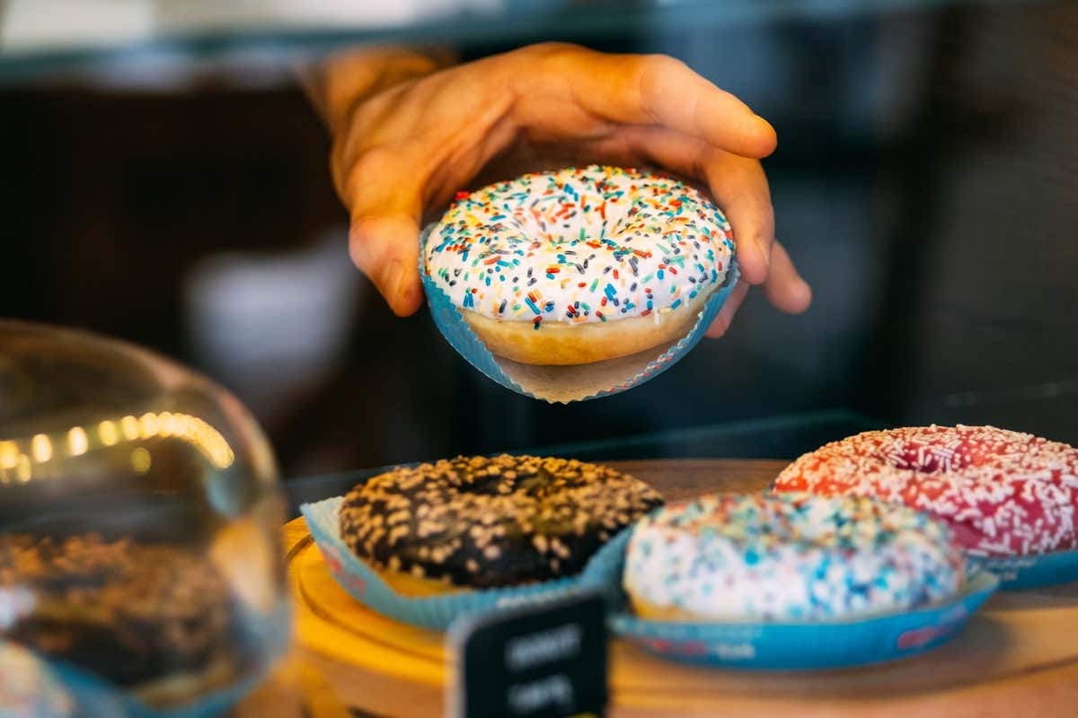 Delicious Donuts in the Coffee Shop